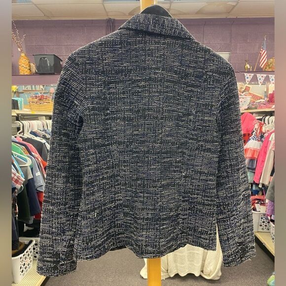 CABI Ladies 4 BLue & Black Twill Suit Jacket - Picture 2 of 8